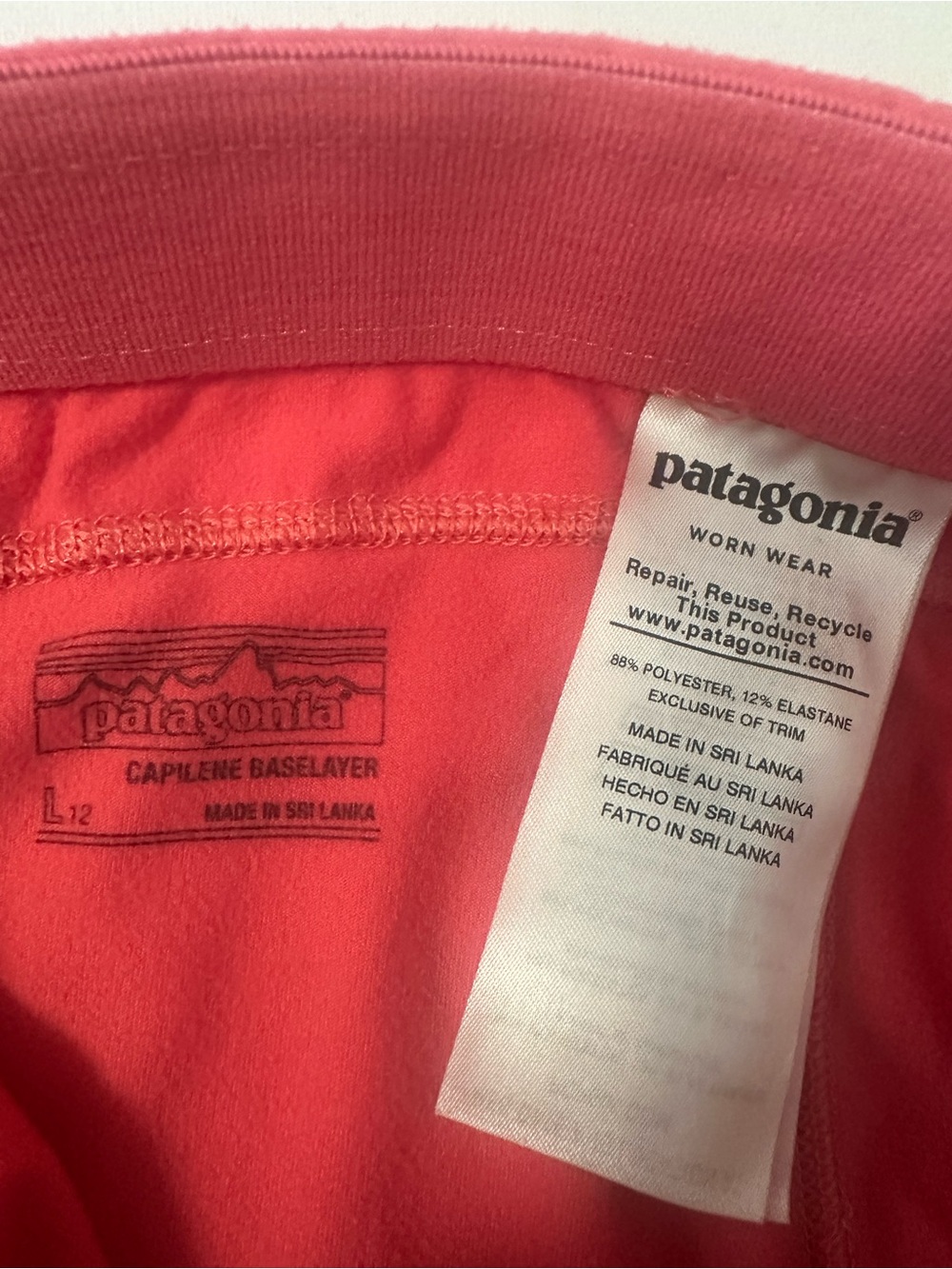 Patagonia Coral Pink Track Joggers, Junior Large - Picture 2 of 7